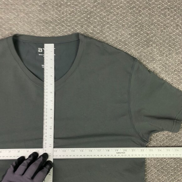 BYLT Drop Cut Lux V-Neck Shirt T Shirt Men's XL Gray Short Sleeve NWOT Basics - Picture 8 of 10